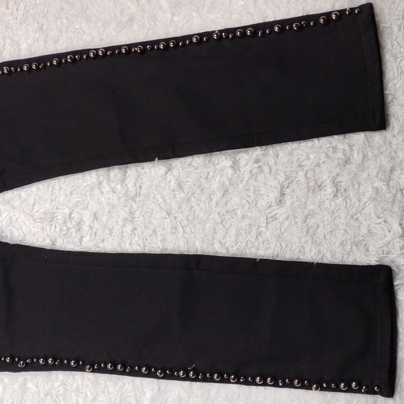 Paige Hoxton Ankle Peg Black Five Pocket High Rise Button Up Skinny Leg Jean - Picture 3 of 15